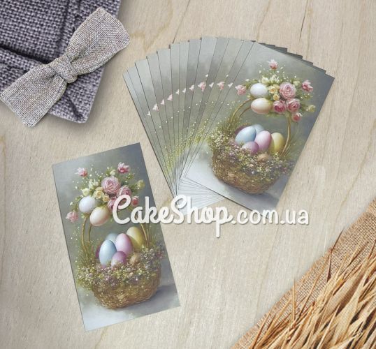 ⋗ Бирка бумажная Пасха 5х9 см, 10 шт купить в Украине ➛ CakeShop.com.ua, фото