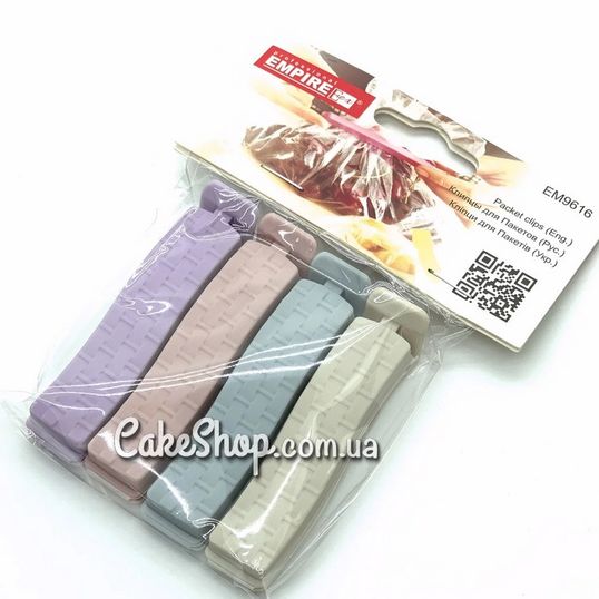 ⋗ Клипсы-зажимы для пакетов 110 мм (набор 5 шт) купить в Украине ➛ CakeShop.com.ua, фото