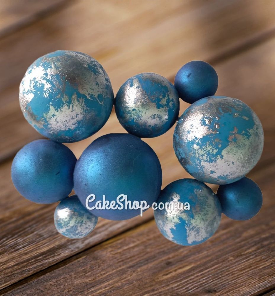 Сфера шоколадна IR Синій мармур-синій блиск - фото