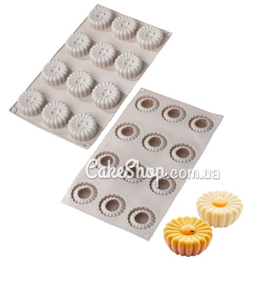 ⋗ Силіконова форма для євродесертів Квітка, 12 шт купити в Україні ➛ CakeShop.com.ua, фото