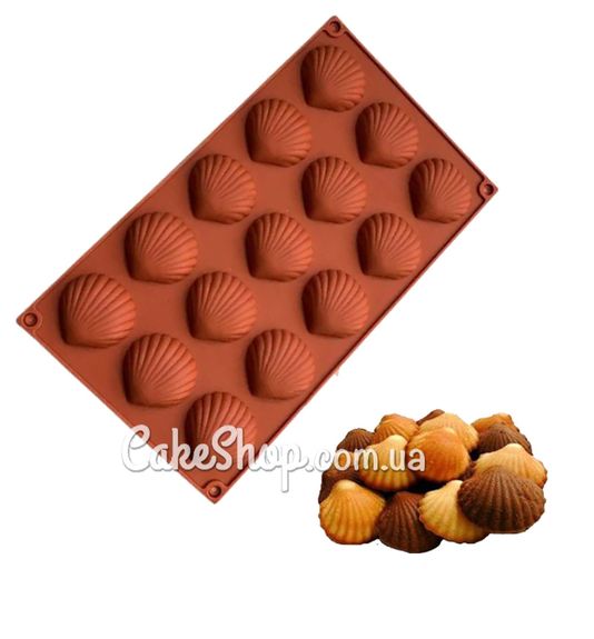 ⋗ Силиконовая форма Ракушки, 15 шт купить в Украине ➛ CakeShop.com.ua, фото