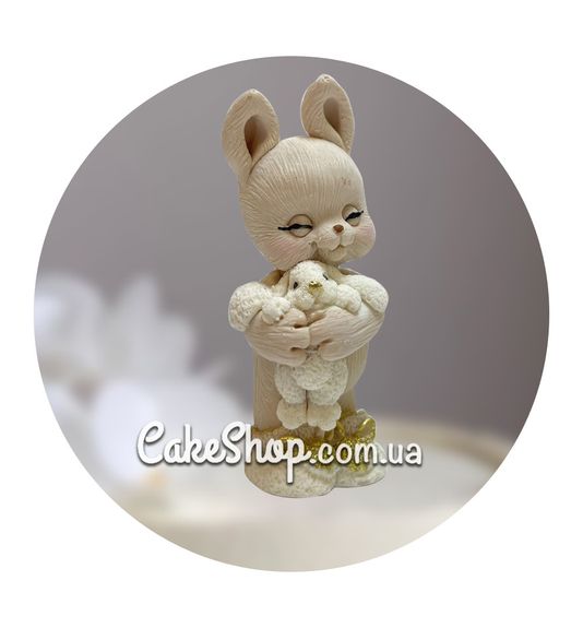 ⋗ Шоколадная фигурка Зайчонок в сапогах Беж-белый ТМ ДимК купить в Украине ➛ CakeShop.com.ua, фото