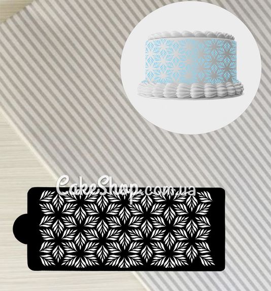 ⋗ Трафарет Узор листьев 4, большой купить в Украине ➛ CakeShop.com.ua, фото