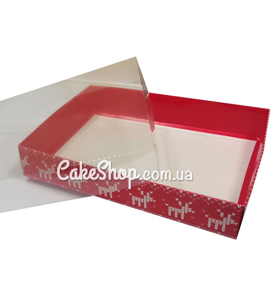 Коробка для пряников с прозрачной крышкой Светрик, 20х15х3,5 см - фото