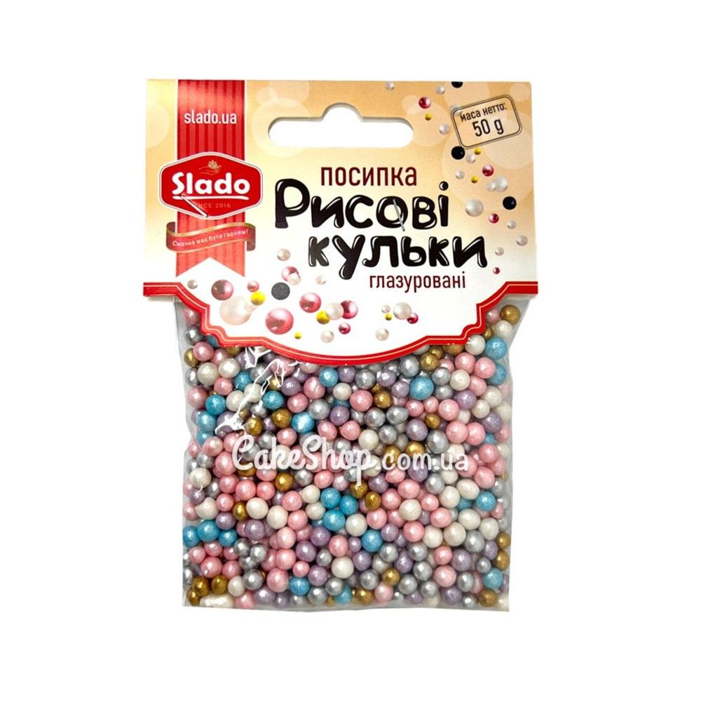 ⋗ Посипка цукрова SP Кульки пастель, 50г купити в Україні ➛ CakeShop.com.ua, фото