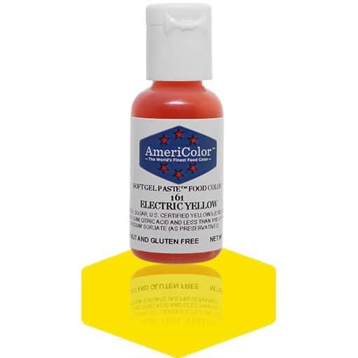 ⋗ Барвник гелевий Неоновий жовтий Electric Yellow AmeriColor 21 г купити в Україні ➛ CakeShop.com.ua, фото