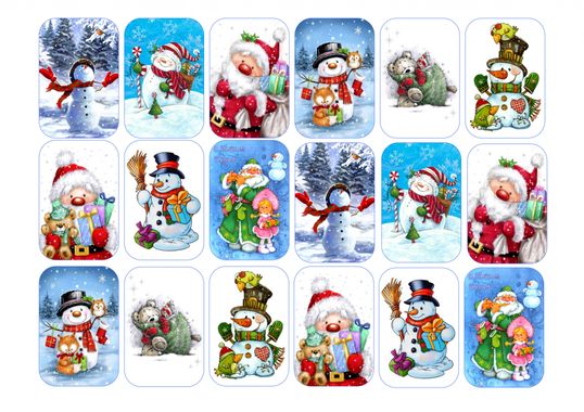 ⋗ Вафельная картинка Новый год 31 купить в Украине ➛ CakeShop.com.ua, фото