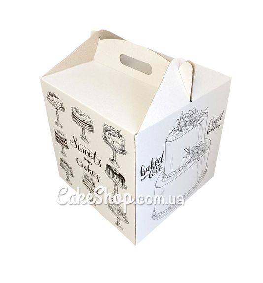 ⋗ Коробка для торта с рисунком 30х30х30 см купить в Украине ➛ CakeShop.com.ua, фото