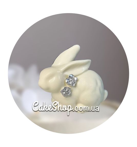 ⋗ Шоколадная фигурка Кролик силуэт маленький с серебром ТМ ДомК купить в Украине ➛ CakeShop.com.ua, фото