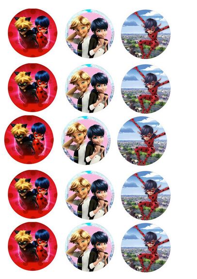 ⋗ Вафельная картинка Леди баг 20 купить в Украине ➛ CakeShop.com.ua, фото