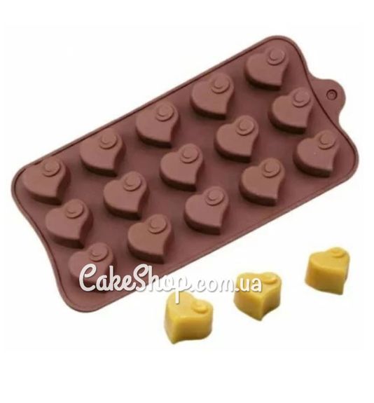 ⋗ Силіконова форма для цукерок, льоду і мармеладу Сердечки 2 купити в Україні ➛ CakeShop.com.ua, фото