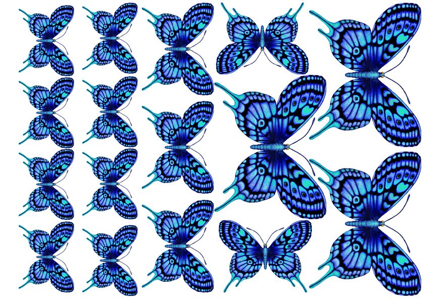 Вафельная картинка Бабочки 19 - фото