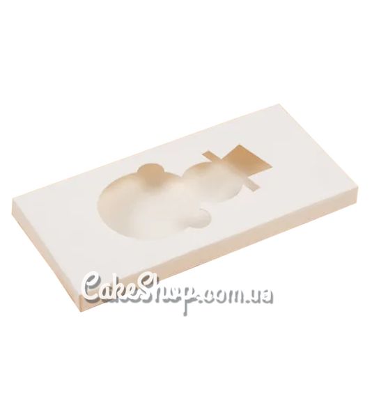 ⋗ Коробка для шоколаду біла Сніговик, 16х8х1,7 см купити в Україні ➛ CakeShop.com.ua, фото