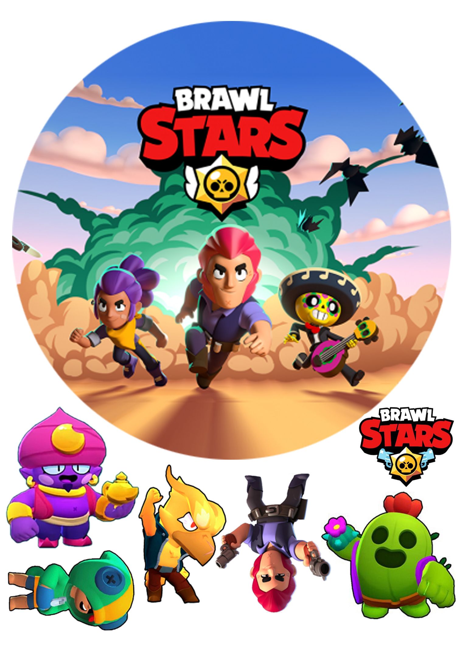 ⋗ Вафельна картинка BRAWL STARS 5 купити в Україні ➛ CakeShop.com.ua, фото