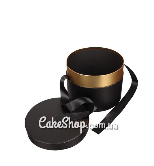 ⋗ Коробка подарочная с бантом Черная, 25 см купить в Украине ➛ CakeShop.com.ua, фото