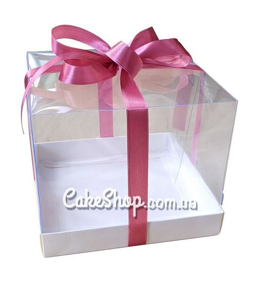 ⋗ Коробка Аквариум 18х18х10 см, Белая купить в Украине ➛ CakeShop.com.ua, фото