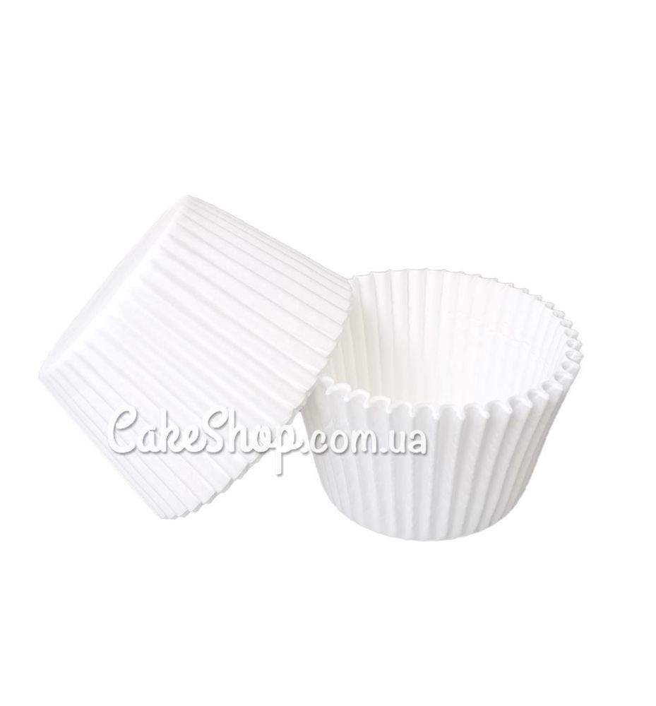Бумажные формы для кексов 4,5х3 Белые, 50 шт - фото