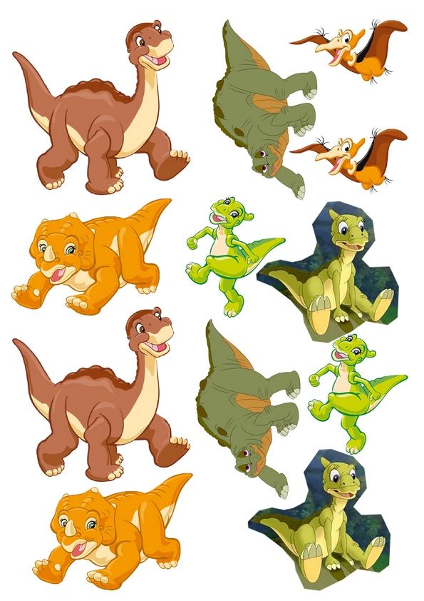 Вафельна картинка Динозаври 5 - фото