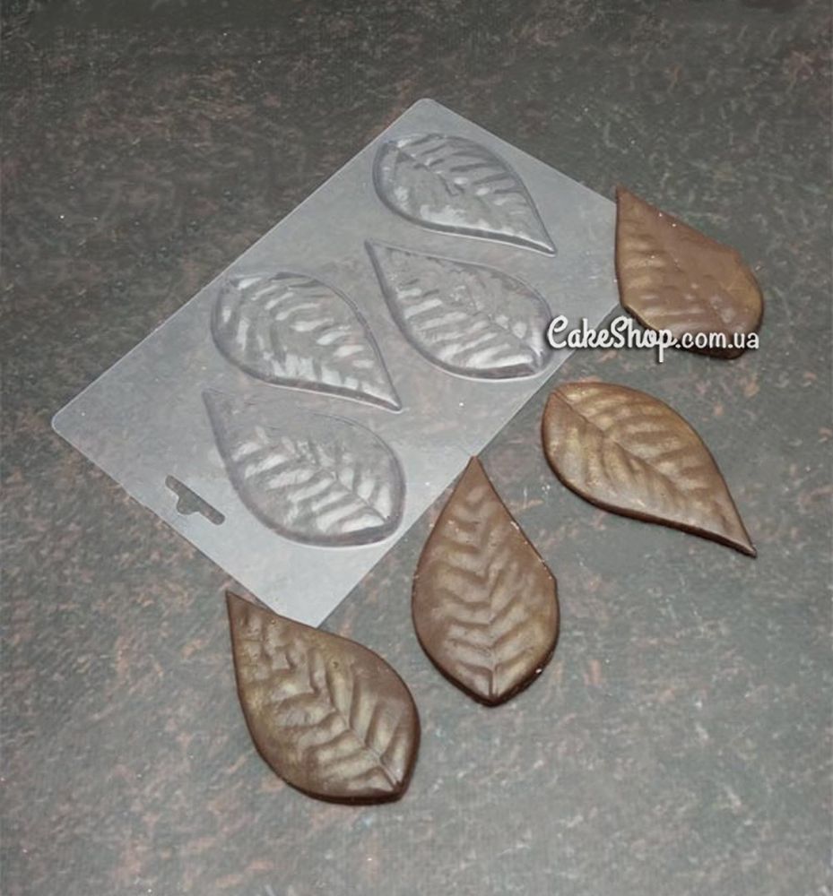 Пластикова форма для шоколаду Листочки - фото