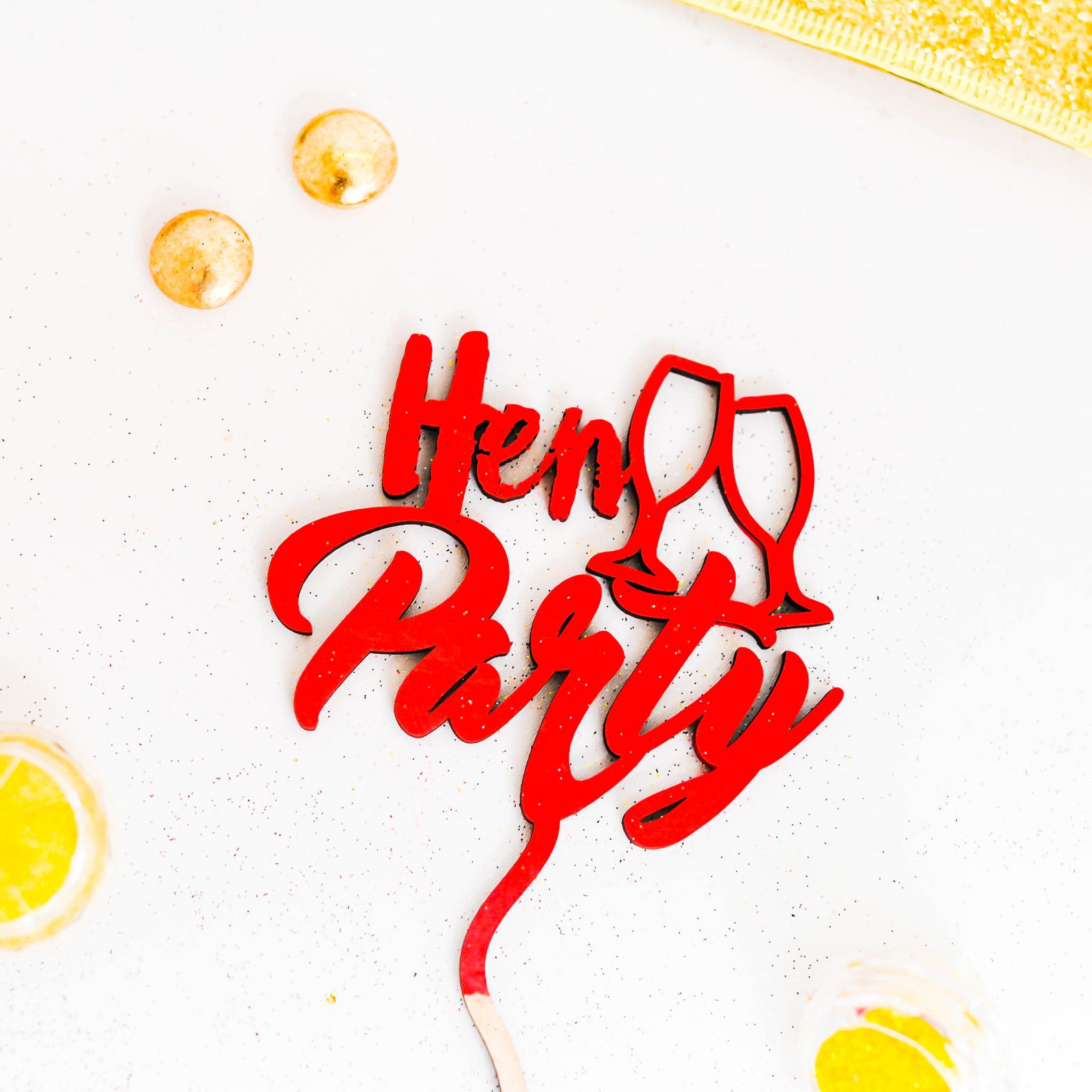 ⋗ Дерев'яний топпер Hen Party (колір на вибір) купити в Україні ➛ CakeShop.com.ua, фото