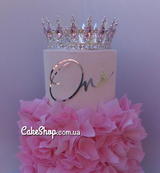 ⋗ Корона Срібло/Рожевий кварц купити в Україні ➛ CakeShop.com.ua, фото