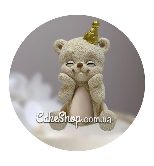 ⋗ Шоколадная фигурка Мишка в колпаке Беж ТМ ДомК купить в Украине ➛ CakeShop.com.ua, фото