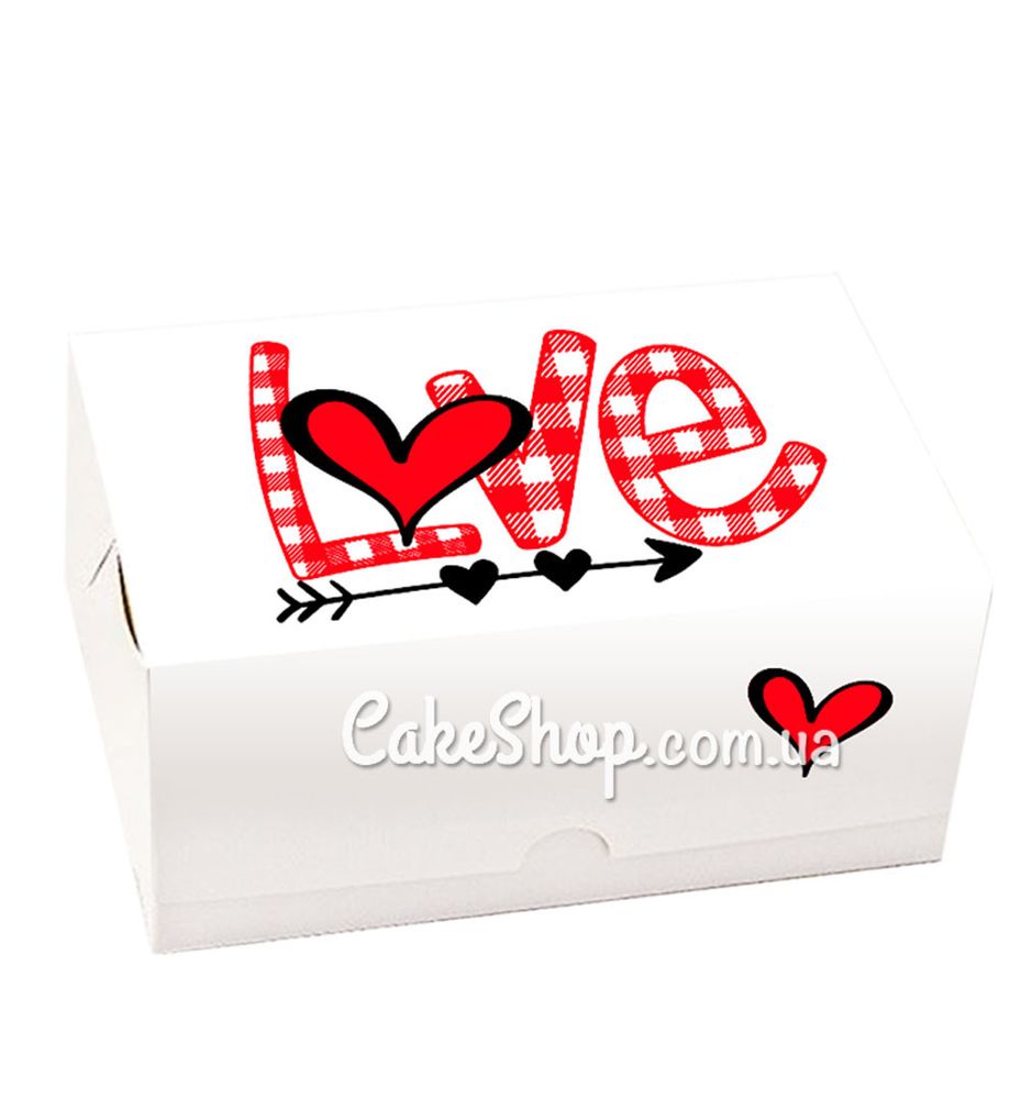 Коробка-контейнер для десертів LOVE, 18х12х8 см - фото