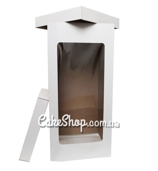 ⋗ Коробка для торта с окном 35х35х75 см Белая (из трех частей) купить в Украине ➛ CakeShop.com.ua, фото