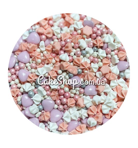 ⋗ Посипка рисова з безе та серцями мікс #4, 50 г купити в Україні ➛ CakeShop.com.ua, фото