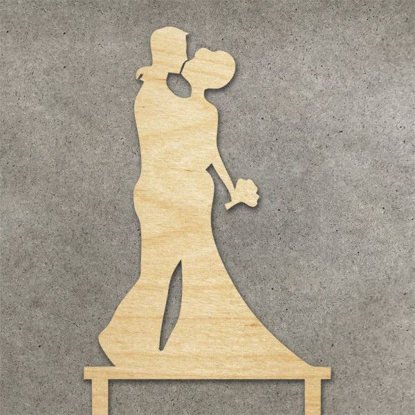 Топпер Супружеская пара деревянный - фото