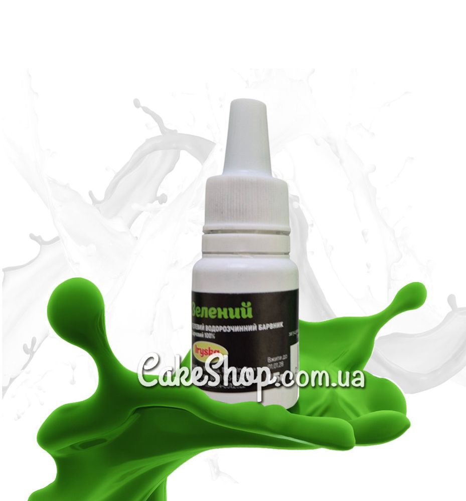 Барвник гелевий Іриска водорозчинний Зелений, 15 г - фото