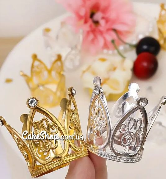⋗ Корона мини Серебро №1, 3 см купить в Украине ➛ CakeShop.com.ua, фото