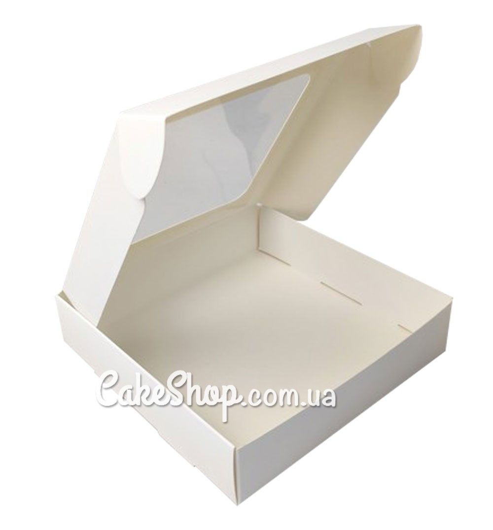 ⋗ Коробка для пряників Біла, 15х15х3,5 см купити в Україні ➛ CakeShop.com.ua, фото