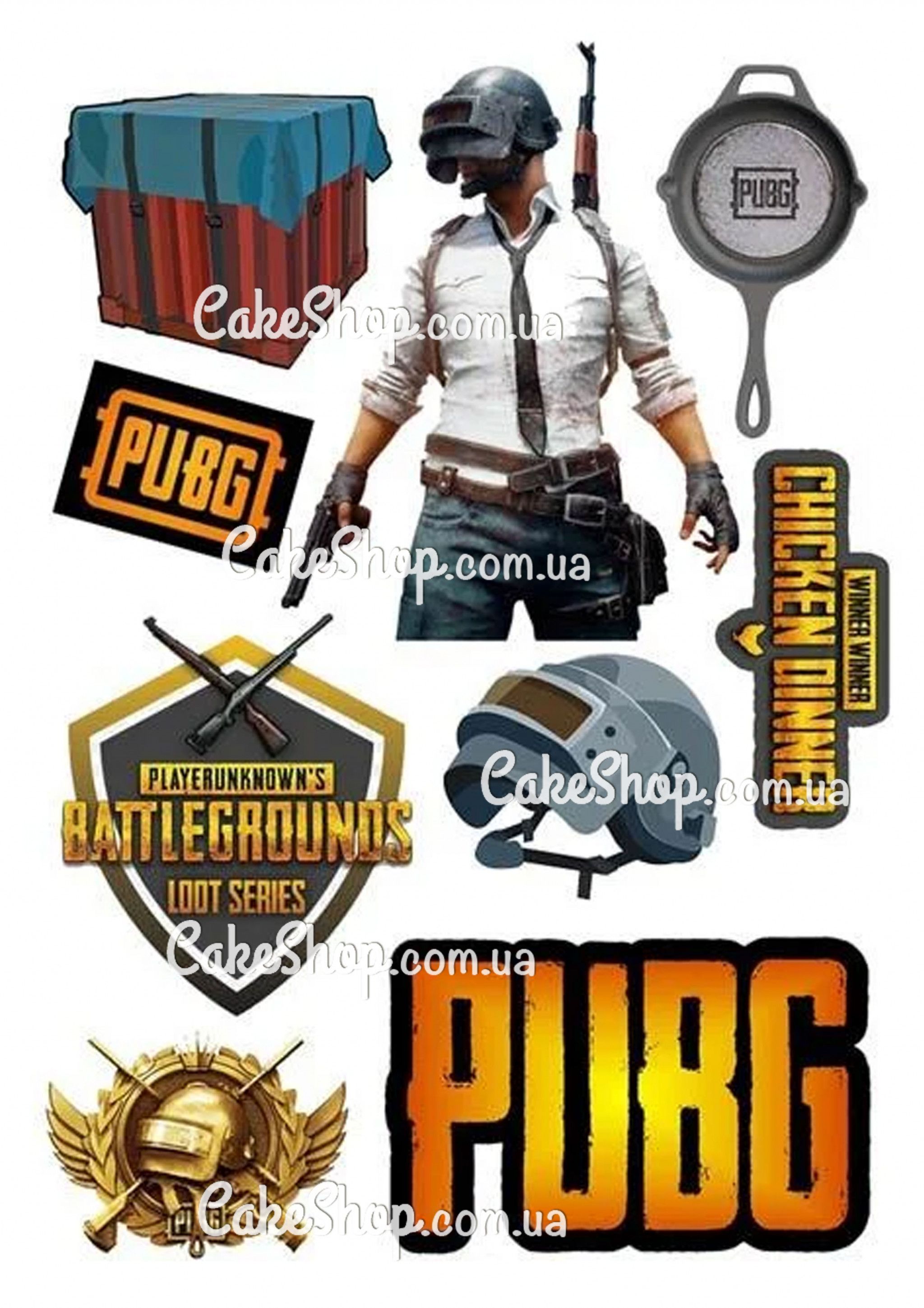 ⋗ Вафельная картинка PUBG 2 купить в Украине ➛ CakeShop.com.ua, фото