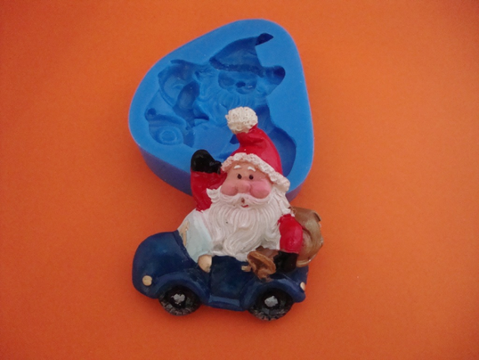 ⋗ Силиконовый молд Дед мороз на автомобиле купить в Украине ➛ CakeShop.com.ua, фото