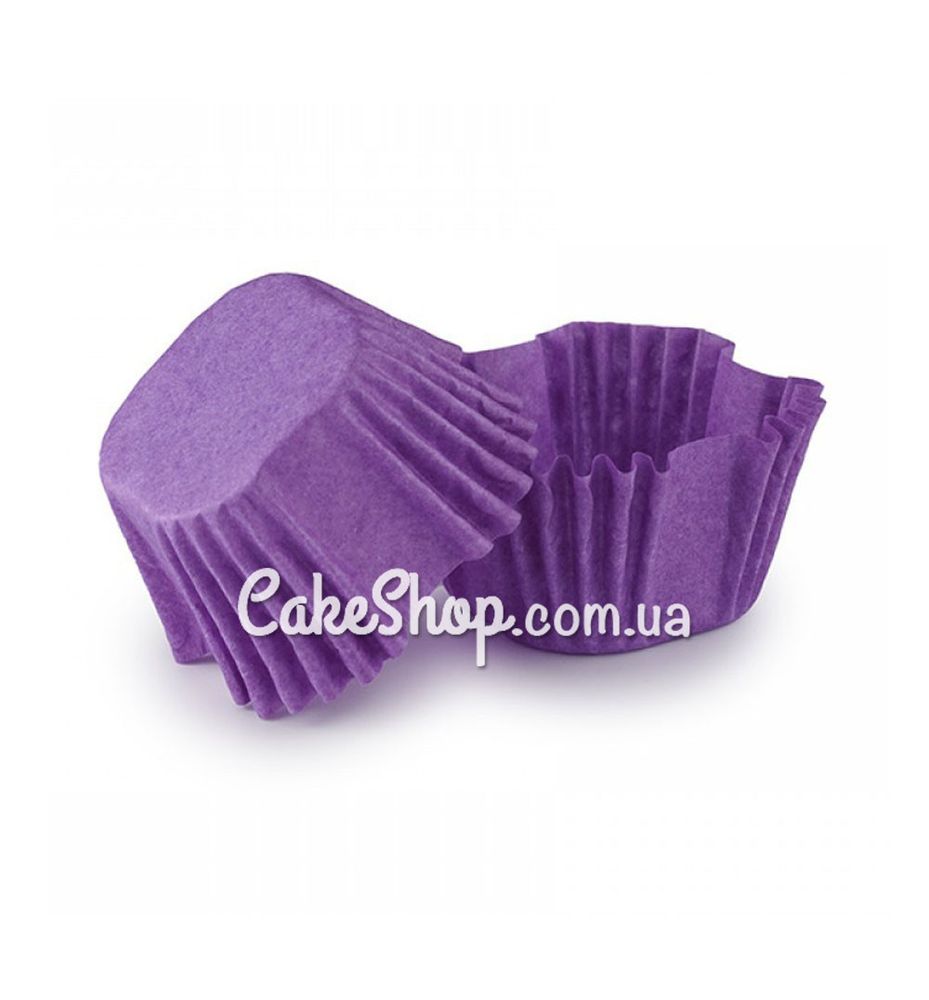 Бумажные формы для конфет и десертов 2,7х2,2 фиолетовые 50 шт. - фото