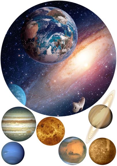 ⋗ Вафельная картинка Космос купить в Украине ➛ CakeShop.com.ua, фото