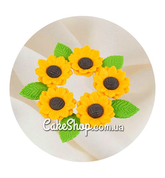 ⋗ Цукрові фігурки Подсолнечник малый ТМ KD купить в Украине ➛ CakeShop.com.ua, фото