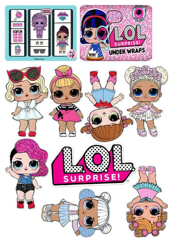 ⋗ Вафельная картинка Куклы LOL 12 купить в Украине ➛ CakeShop.com.ua, фото