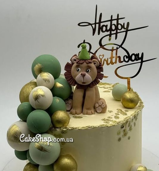 ⋗ Акриловий топпер DZ Happy Birthday Original золото купити в Україні ➛ CakeShop.com.ua, фото