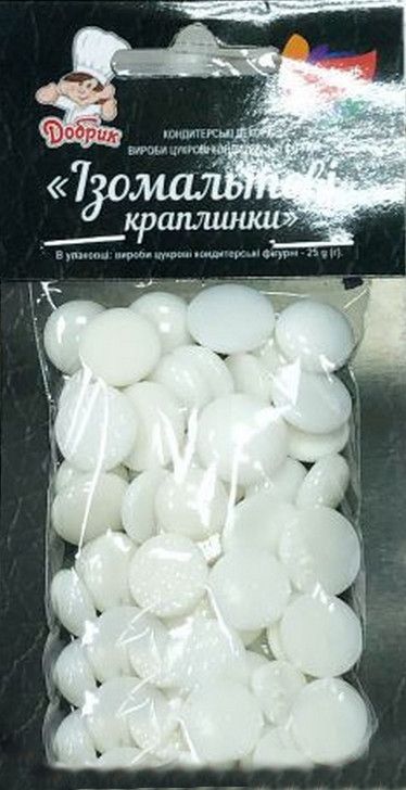 ⋗ Изомальтовые капли белые купить в Украине ➛ CakeShop.com.ua, фото