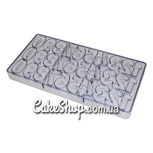 ⋗ Поликарбонатная форма для конфет Цифры купить в Украине ➛ CakeShop.com.ua, фото