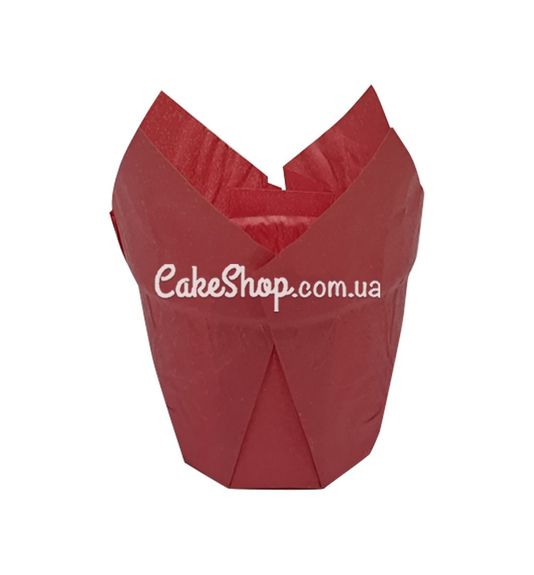 ⋗ Форма бумажная для кексов Тюльпан с бортом коралловая, 10 шт купить в Украине ➛ CakeShop.com.ua, фото