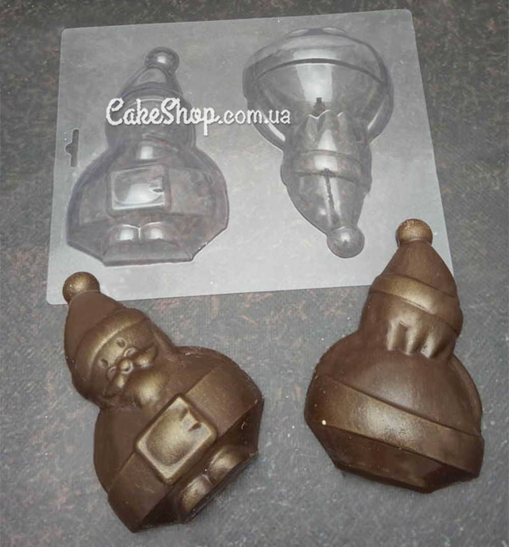 ⋗ Пластикова форма для шоколаду Дід Мороз 2 купити в Україні ➛ CakeShop.com.ua, фото