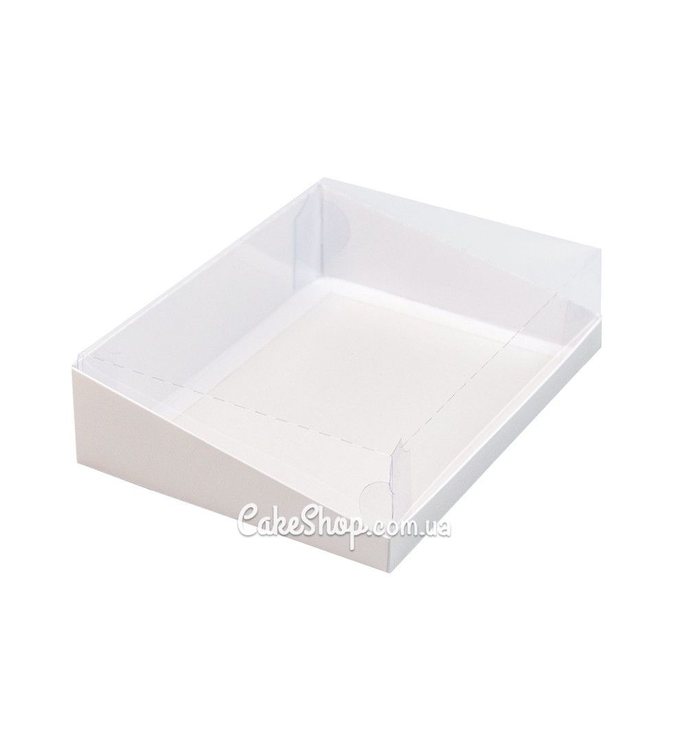 ⋗ Коробка для десертів з прозорою кришкою 20х15х5, Біла купити в Україні ➛ CakeShop.com.ua, фото