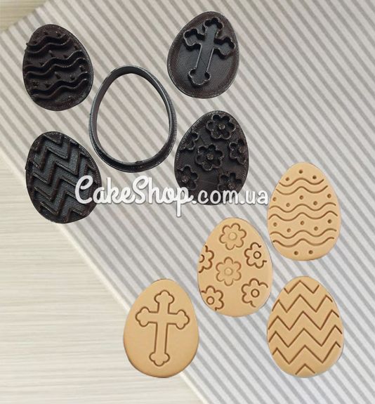 ⋗ Вирубка пластикова зі штампом Великоднє яйце купити в Україні ➛ CakeShop.com.ua, фото