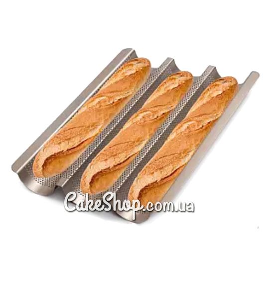 ⋗ Форма для випікання Багетів перфорована, 38х27 см купити в Україні ➛ CakeShop.com.ua, фото