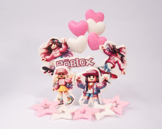 ⋗ Сахарные фигурки Детская игра Роблокс 2 (девочки) ТМ KD купить в Украине ➛ CakeShop.com.ua, фото