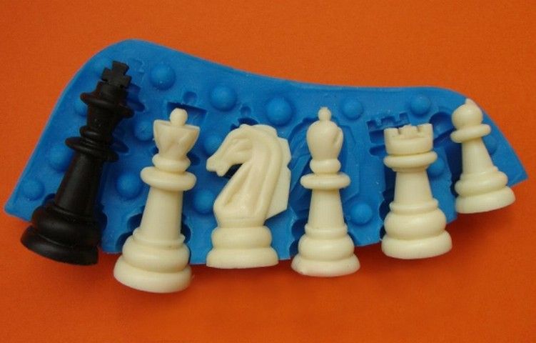Силиконовый молд 3Д Шахматные фигуры - фото