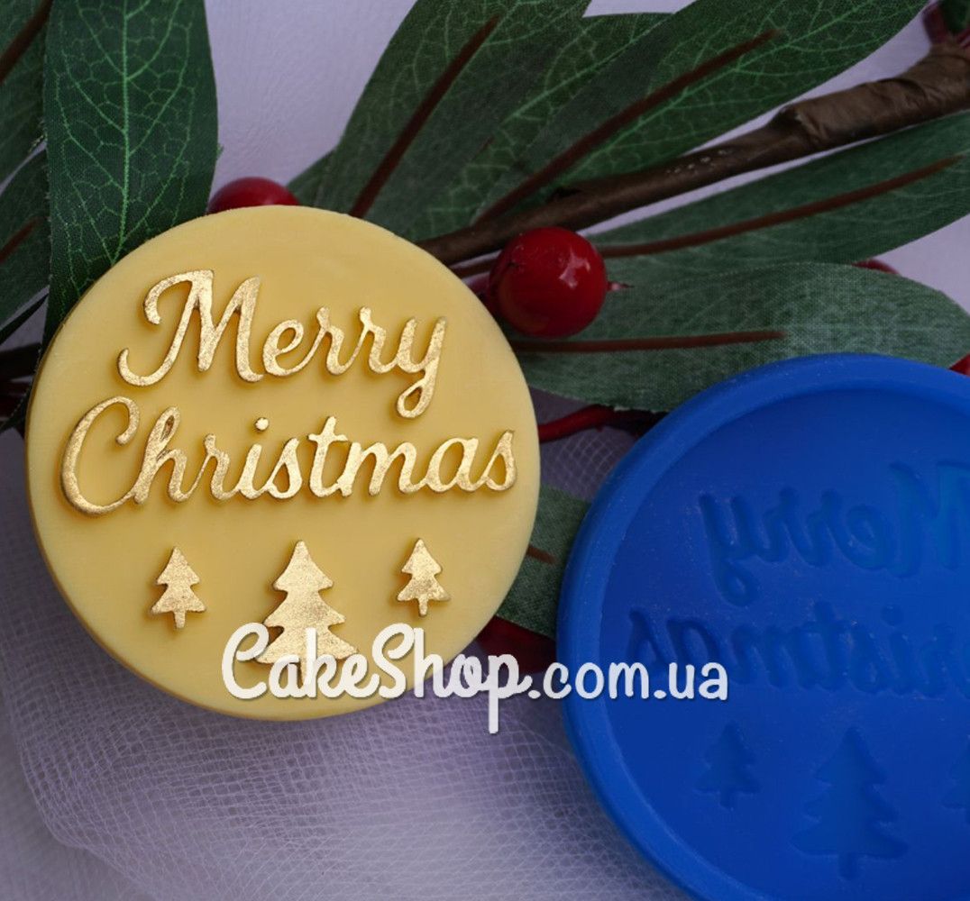 ⋗ Силиконовый молд Merry christmas ( авторский ) купить в Украине ➛ CakeShop.com.ua, фото